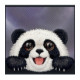 NIMMY dėklas BIG EYED LYING GIANT PANDA, suderinamas su MagSafe, skirtas IPHONE 18 Pro Max/17 Pro Max, juodas