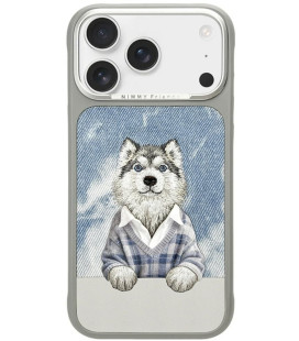 NIMMY dėklas GENTLE PETS SERIES DOG, suderinamas su MagSafe, skirtas IPHONE 18 Pro Max/17 Pro Max, pilkas