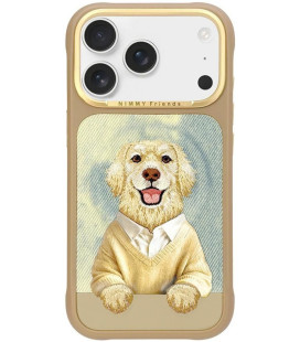 NIMMY dėklas GENTLE PETS SERIES DOG, suderinamas su MagSafe, skirtas IPHONE 18 Pro Max/17 Pro Max, rudos spalvos