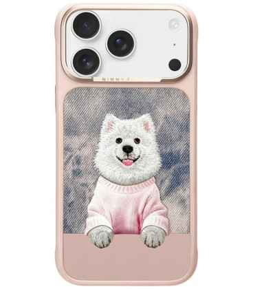 NIMMY dėklas GENTLE PETS SERIES DOG, suderinamas su MagSafe, skirtas IPHONE 18 Pro Max/17 Pro Max, rožinis