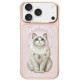 NIMMY dėklas LUCKY FASHION CAT, suderinamas su MagSafe, skirtas IPHONE 18 Pro Max/17 Pro Max, rožinis