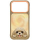 NIMMY dėklas BIG EYED LYING TEDDY POODLE, suderinamas su MagSafe, skirtas IPHONE 18 Pro Max/17 Pro Max, rudas