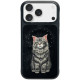 NIMMY dėklas LUCKY FASHION CAT suderinamas su MagSafe, skirtas IPHONE 18 Pro Max/17 Pro Max, juodas