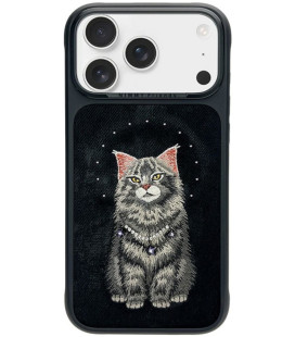 NIMMY dėklas LUCKY FASHION CAT suderinamas su MagSafe, skirtas IPHONE 18 Pro Max/17 Pro Max, juodas