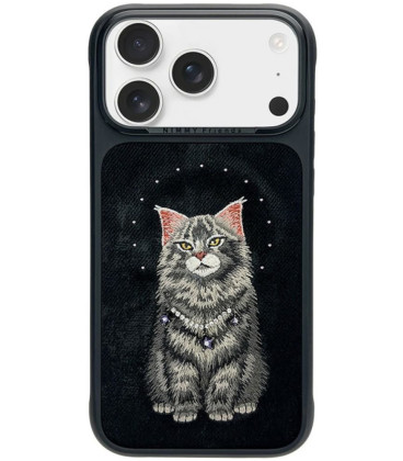 NIMMY dėklas LUCKY FASHION CAT suderinamas su MagSafe, skirtas IPHONE 18 Pro Max/17 Pro Max, juodas