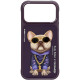 NIMMY dėklas GLASSES COOL DOG, skirtas IPHONE 18 Pro Max/17 Pro Max, purpurinis