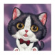 NIMMY dėklas BIG EYED CREAM CAT, skirtas IPHONE 18 Pro Max/17 Pro Max, purpurinis