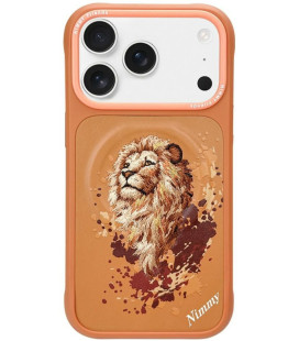 NIMMY dėklas LION, suderinamas su MagSafe, skirtas IPHONE 18 Pro Max/17 Pro Max, oranžinės spalvos
