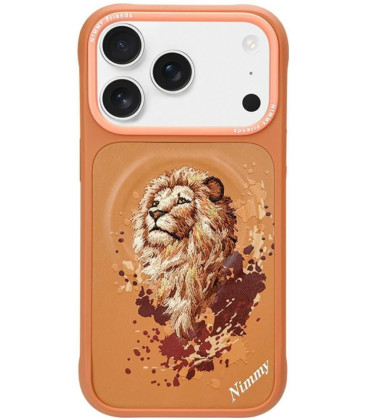 NIMMY dėklas LION, suderinamas su MagSafe, skirtas IPHONE 18 Pro Max/17 Pro Max, oranžinės spalvos