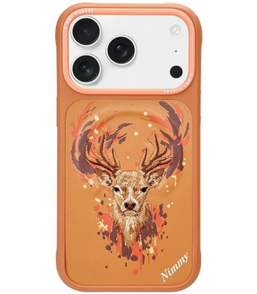 NIMMY dėklas DEER, suderinamas su MagSafe, skirtas IPHONE 18 Pro/17 Pro, oranžinės spalvos