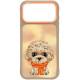 NIMMY dėklas BIG EYED TEDDY POODLE, skirtas IPHONE 18 Pro/17 Pro, rudas