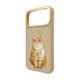 NIMMY dėklas LUCKY FASHION CAT, suderinamas su MagSafe, skirtas IPHONE 18 Pro/17 Pro, rudos spalvos