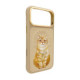 NIMMY dėklas LUCKY FASHION CAT, suderinamas su MagSafe, skirtas IPHONE 18 Pro/17 Pro, rudos spalvos