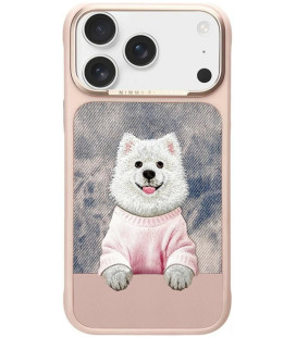 NIMMY dėklas GENTLE PETS SERIES DOG, suderinamas su MagSafe, skirtas IPHONE 18 Pro/17 Pro, rožinis