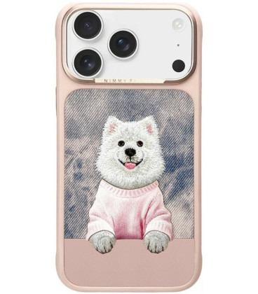 NIMMY dėklas GENTLE PETS SERIES DOG, suderinamas su MagSafe, skirtas IPHONE 18 Pro/17 Pro, rožinis