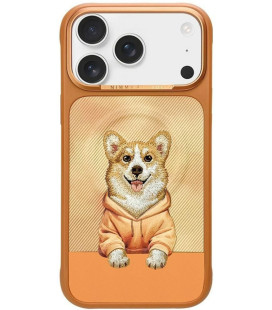 NIMMY dėklas GENTLE PETS SERIES DOG, suderinamas su MagSafe, skirtas IPHONE 18 Pro/17 Pro, oranžinės spalvos