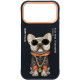 NIMMY dėklas GLASSES COOL DOG, skirtas IPHONE 18 Pro/17 Pro, juodas