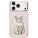 NIMMY dėklas LUCKY FASHION CAT suderinamas su MagSafe skirtas IPHONE 18 Pro/17 Pro rožinis
