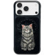 NIMMY dėklas LUCKY FASHION CAT suderinamas su MagSafe, skirtas IPHONE 18 Pro/17 Pro, juodas