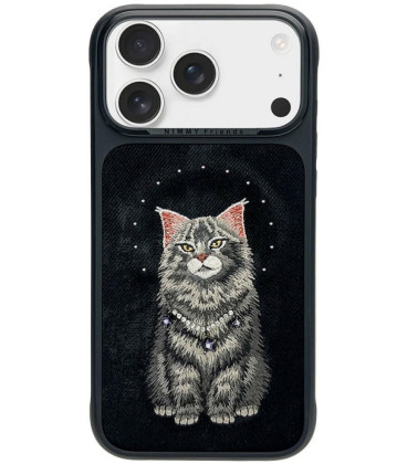 NIMMY dėklas LUCKY FASHION CAT suderinamas su MagSafe, skirtas IPHONE 18 Pro/17 Pro, juodas