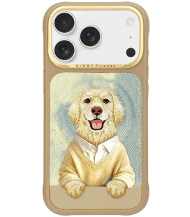 NIMMY dėklas GENTLE PETS SERIES DOG, suderinamas su MagSafe, skirtas IPHONE 18 Pro/17 Pro, rudas
