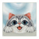 NIMMY dėklas BIG EYED LYING SILVER SHADED CAT, suderinamas su MagSafe, skirtas IPHONE 18 Pro/17 Pro, juodas