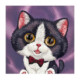 NIMMY dėklas BIG EYED CREAM CAT, skirtas IPHONE 18 Pro/17 Pro, purpurinis