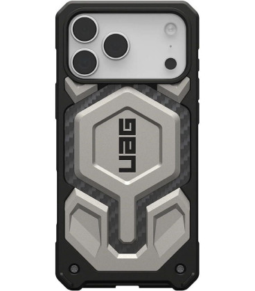 UAG Urban Armor Gear dėklas Monach Pro, suderinamas su MagSafe, skirtas IPHONE 18 Pro Max/17 Pro Max titanium