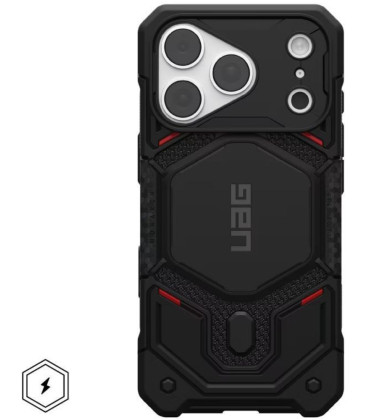 UAG Urban Armor Gear dėklas Monach Pro, suderinamas su MagSafe, skirtas IPHONE 18 Pro/17 Pro, kevlar juodas