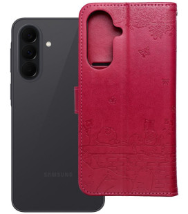 Raudonas atverčiamas dėklas Samsung Galaxy A37 5G telefonui "Mezzo Flip Book Cats"