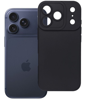 Juodas dėklas Apple iPhone 17 Pro Max / 18 Pro Max telefonui "Matt Case 2.0"