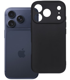 Juodas dėklas Apple iPhone 17 Pro / 18 Pro telefonui "Soft Case"