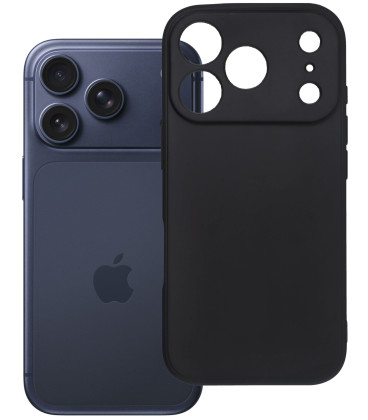 Juodas dėklas Apple iPhone 17 Pro / 18 Pro telefonui "Soft Case"