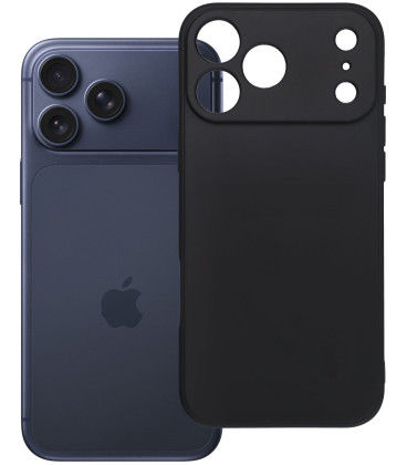Juodas dėklas Apple iPhone 17 Pro Max / 18 Pro Max telefonui "Soft Case"