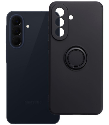 Juodas dėklas Samsung Galaxy A57 5G telefonui "Silicone Ring Case"