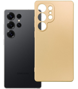 Auksinės spalvos dėklas Samsung Galaxy S25 Ultra telefonui "Metallic Case"