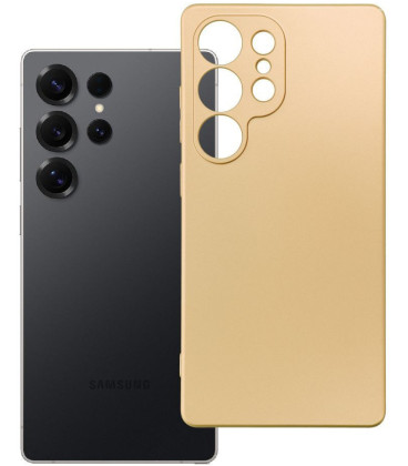Auksinės spalvos dėklas Samsung Galaxy S25 Ultra telefonui "Metallic Case"