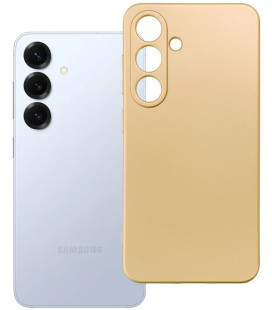Auksinės spalvos dėklas Samsung Galaxy S25 telefonui "Metallic Case"