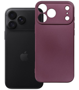 Bordo (Burgundy) dėklas Apple iPhone 17 Pro Max / 18 Pro Max telefonui "Metallic Case"