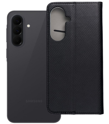 Juodas atverčiamas dėklas Samsung Galaxy A57 5G telefonui "Smart Case Book"