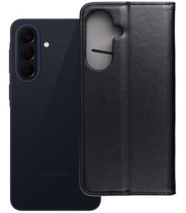 Juodas atverčiamas dėklas Samsung Galaxy A57 5G telefonui "Smart Magneto"