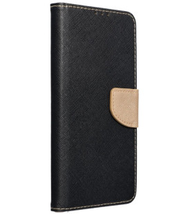 Juodas / auksinės spalvos atverčiamas dėklas Samsung Galaxy A57 5G telefonui "Fancy Book"
