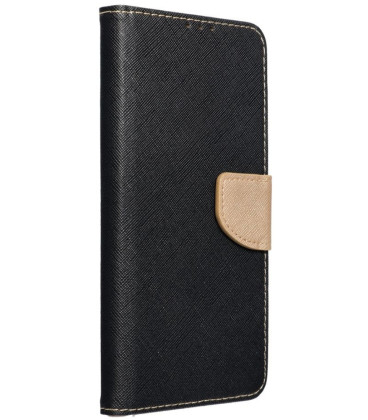 Juodas / auksinės spalvos atverčiamas dėklas Samsung Galaxy A57 5G telefonui "Fancy Book"