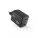 Juodas 1xUSB-A + 2xUSB-C GaN QC4.0 PD 4A 65W pakrovėjas "Blue Star VT-43"