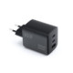 Juodas 1xUSB-A + 2xUSB-C GaN QC4.0 PD 4A 65W pakrovėjas "Blue Star VT-43"