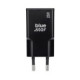 Juodas 1xUSB-A + 1xUSB-C GaN QC4.0 PD 3A 25W pakrovėjas "Blue Star Slim TFK-SC-25WAC"