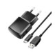 Juodas 1xUSB-A 10W 2A pakrovėjas + kabelis USB A į USB C "Blue Star TFK-TC-1100B"