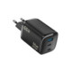 Juodas 1xUSB-A + 2xUSB-C GaN QC4.0 PD 3A 65W pakrovėjas "Blue Star Nano VT-335"