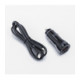 Juodas 1xUSB-A 1xUSB-C QC3.0 PD AFC PPS 3A 25W automobilinis pakrovėjas + kabelis USB C į Lightning "Blue Star"