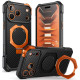 Juodas (Aramid) / oranžinis dėklas Apple iPhone 17 Pro Max / 18 Pro Max telefonui "Supcase UB Grip MAG Magsafe"